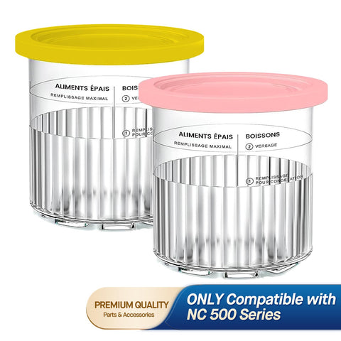 SVNOOC Creami Deluxe 24oz pink pint with lid for customizable sorbet storage.