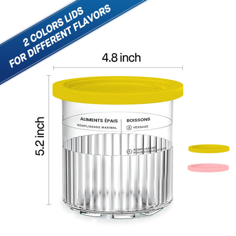 SVNOOC two-pack pints in yellow and pink for family servings.