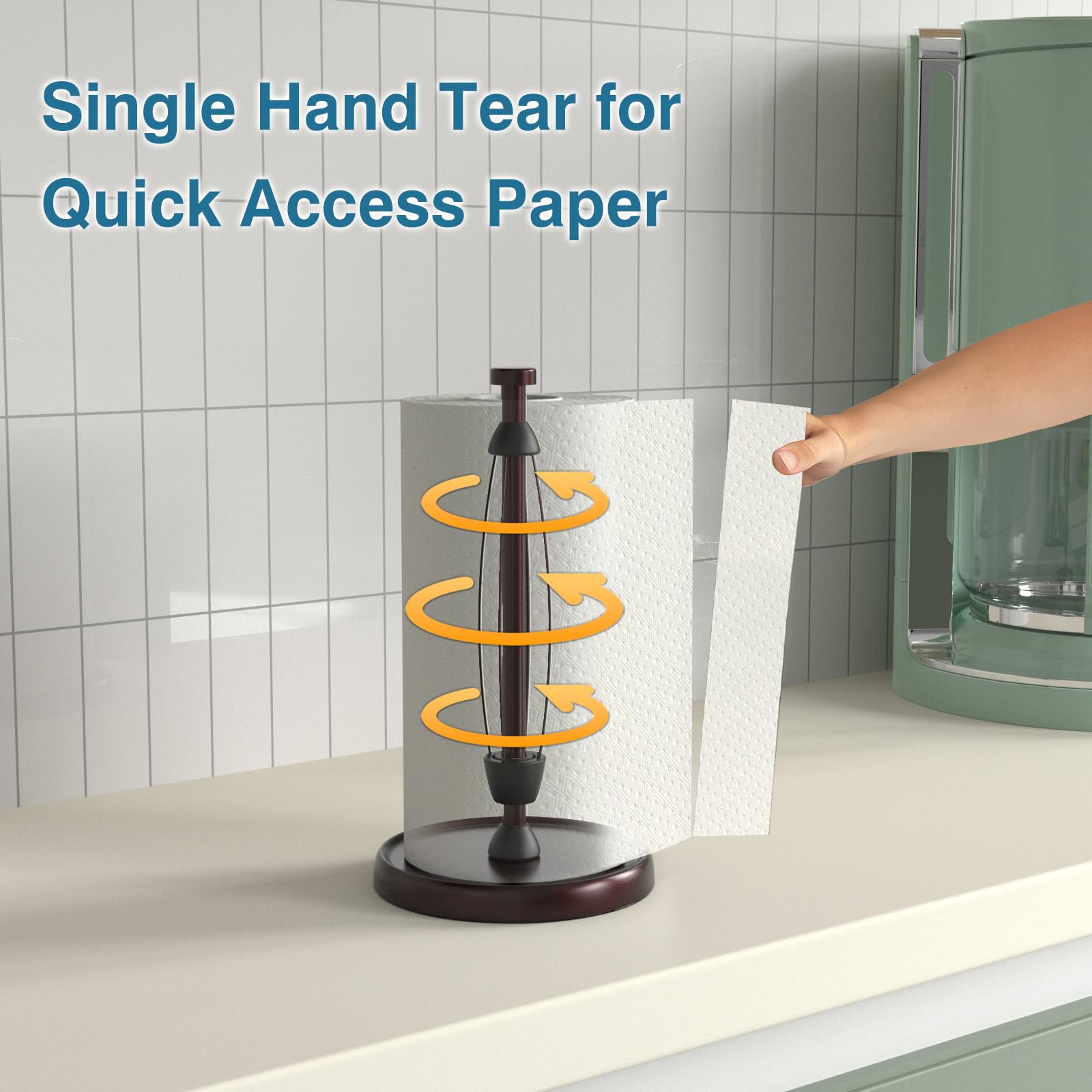 Swaitee bronze stainless steel paper towel holder offers durable, modern kitchen aesthetics.