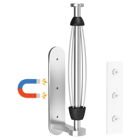 Swaitee magnetic base on fridge keeps towels secure and mess-free