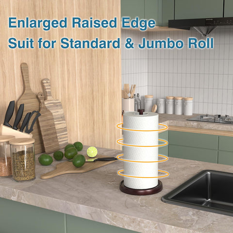 Swaitee oil rubbed bronze paper towel holder ratchet enables one-handed tearing.