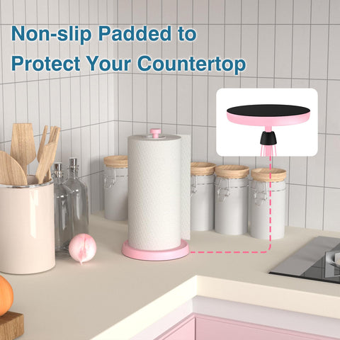 Swaitee countertop towel holder fits most paper rolls.