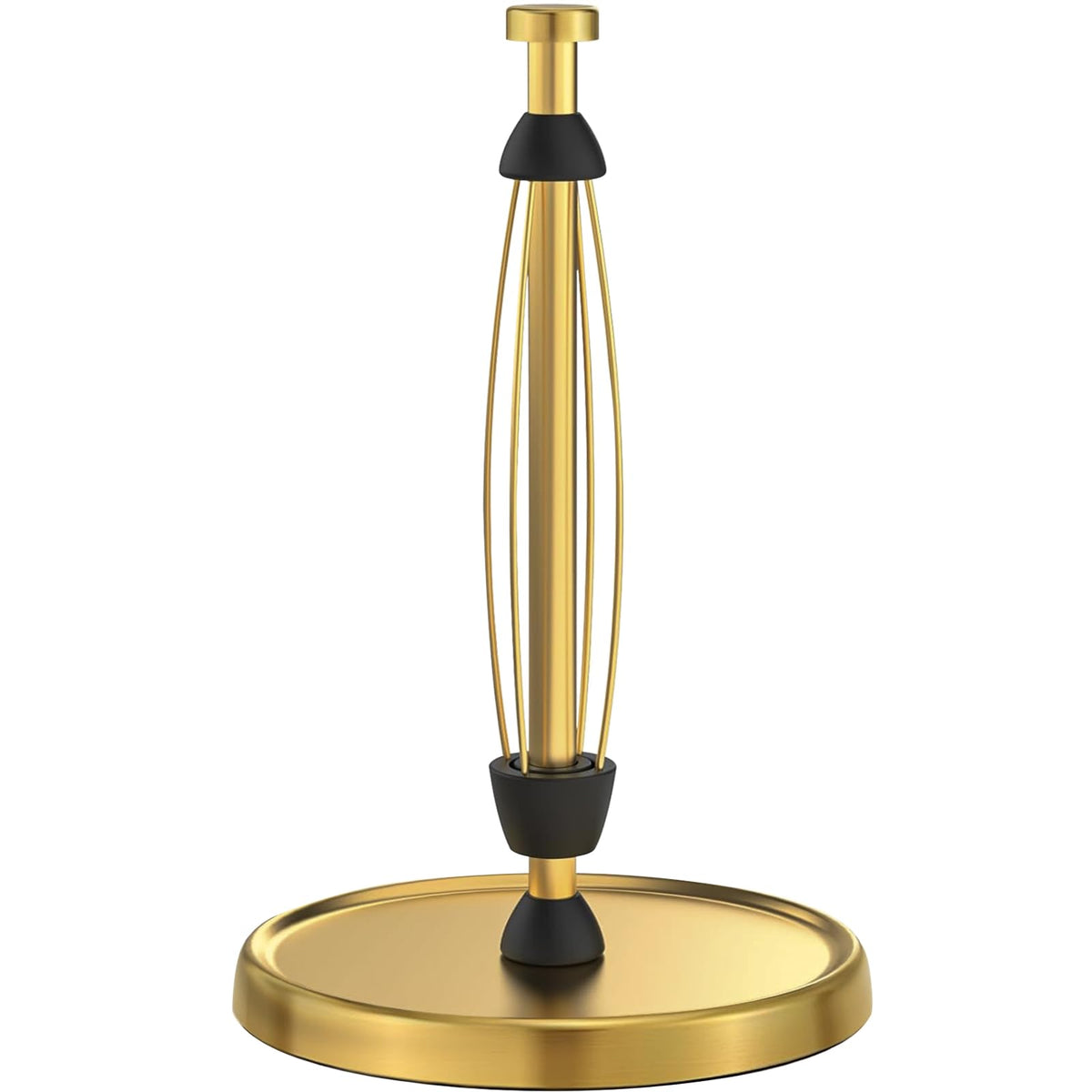 Swaitee paper towel holder countertop in gold enables easy one-hand tearing during meal prep.