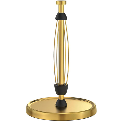 Swaitee paper towel holder countertop in gold enables easy one-hand tearing during meal prep.