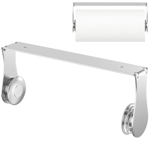 Swaitee paper towel holder under cabinet with space-saving stainless steel design.