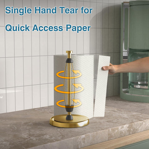 Swaitee stainless steel paper towel stand offers durability and a modern look.