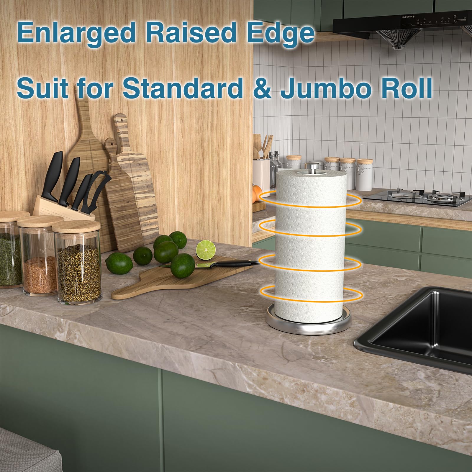 Swaitee weighted base keeps towels steady on counters during busy meals.