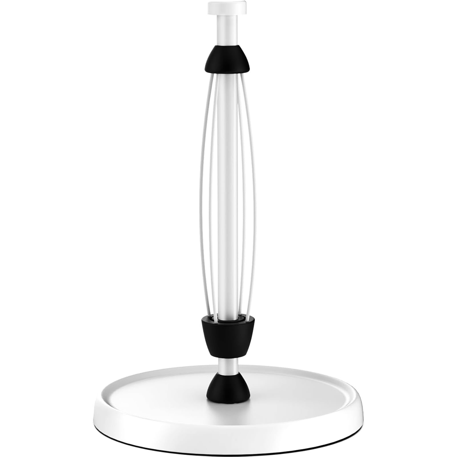 Swaitee white paper towel holder base with weighted design keeps towels steady on countertops.