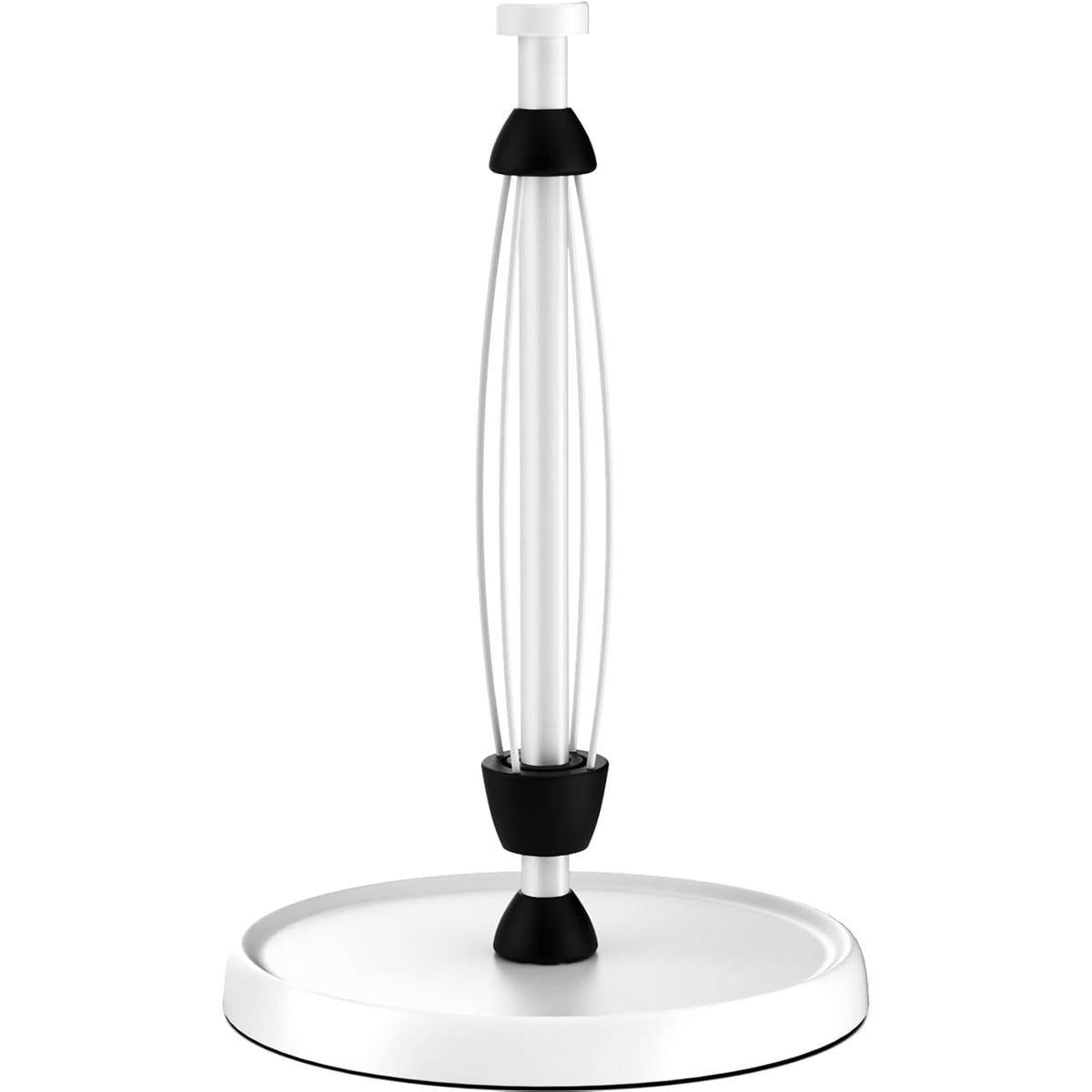 Swaitee white paper towel holder base with weighted design keeps towels steady on countertops.
