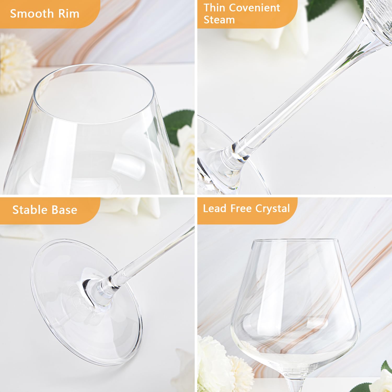 Swanfort gift box packaging for red wine glasses set