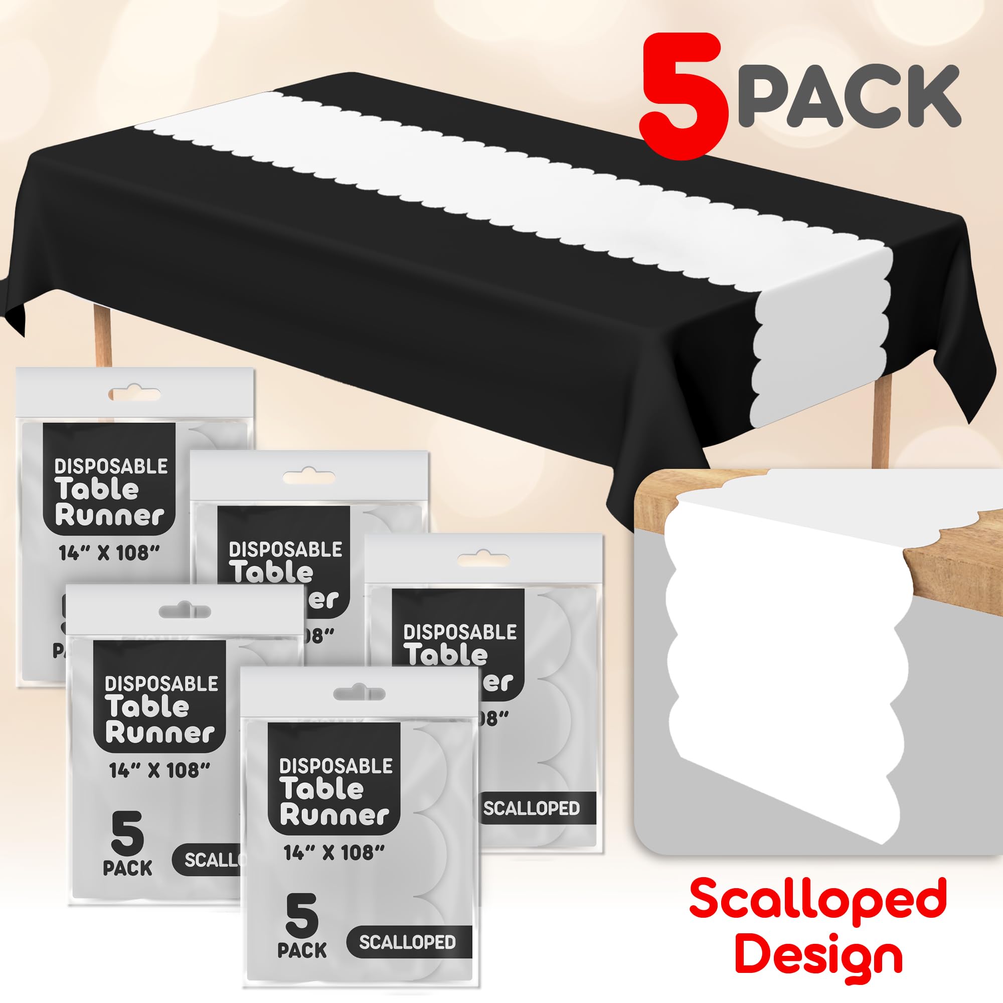 Swanoo disposable table runner in vibrant colors for easy cleanup.