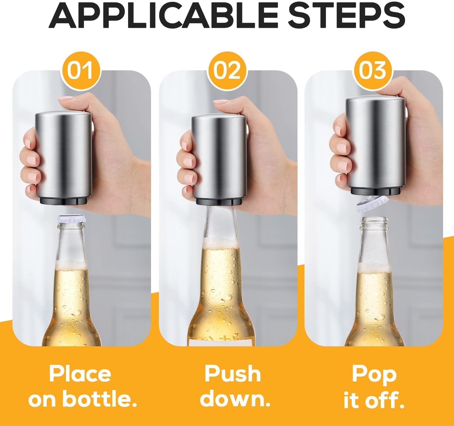 Stainless steel body ensures durable, long-lasting performance for home and travel.
