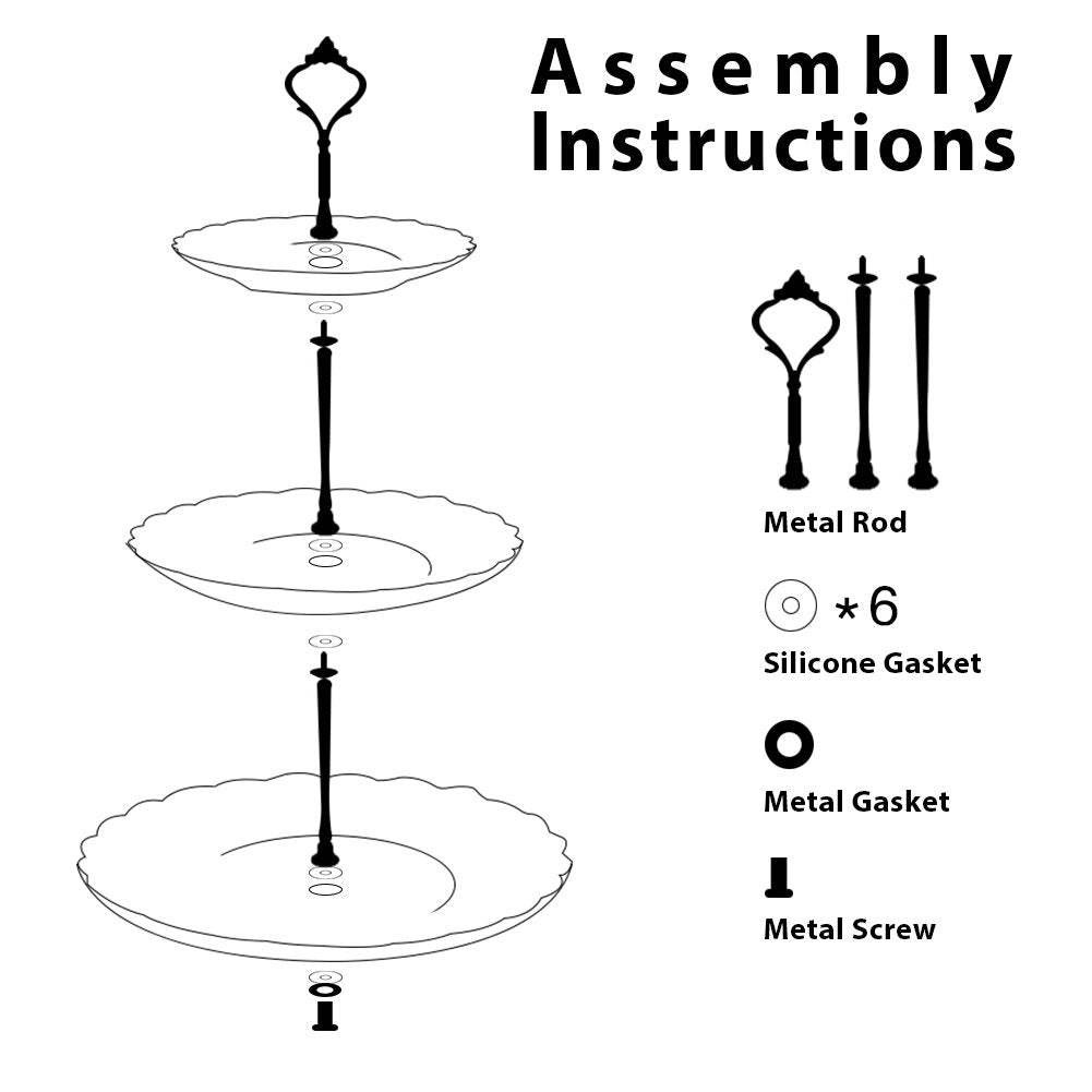 Sweejar 3-tier dimensions guide helps planning on tabletops