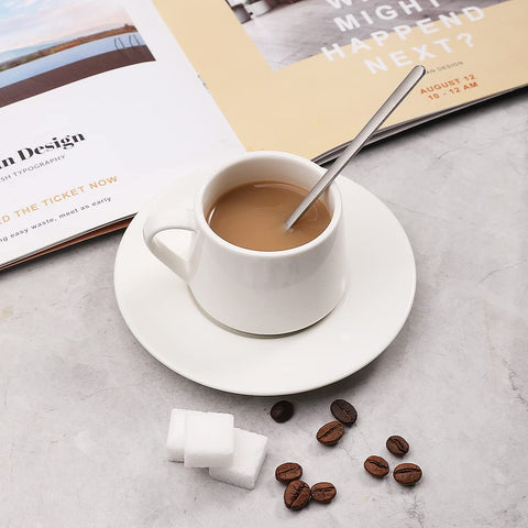 Sweejar cappuccino stirring spoons with frosted handles for creamy foam and mixing