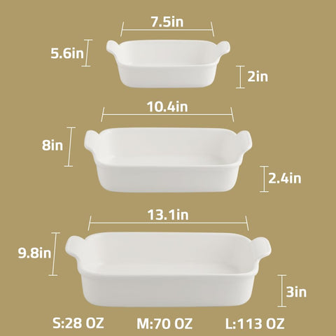 Sweejar casserole dishes ideal for lasagna, roasts, and family meals.