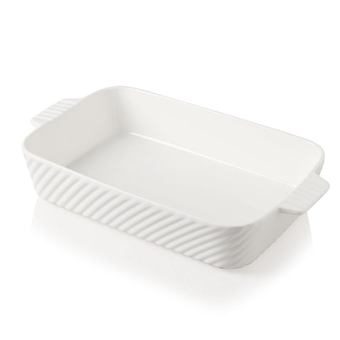 Sweejar ceramic 13x9 baking pan with striped glaze for even browning