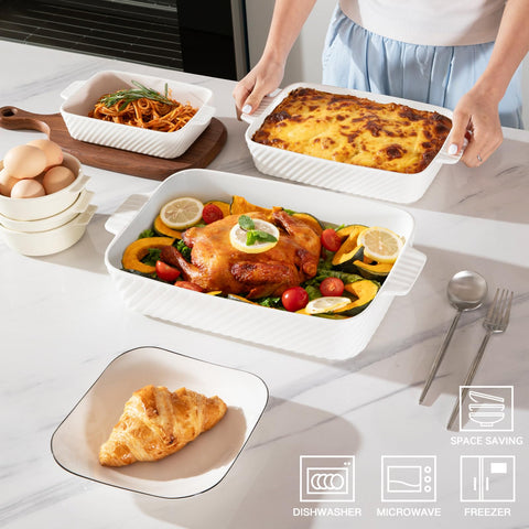 Sweejar ceramic baking dish with even heat for consistent results.