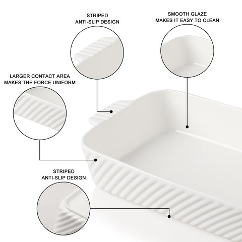 Sweejar ceramic pan demonstrates even heat across surface for brownies and cakes