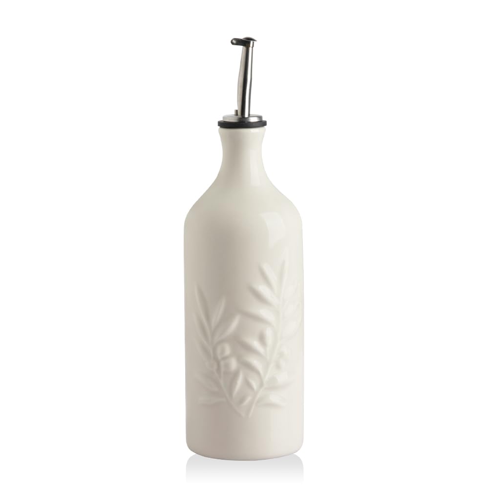 Sweejar ceramic olive oil dispenser 20oz with sleek pour design for precise oil control