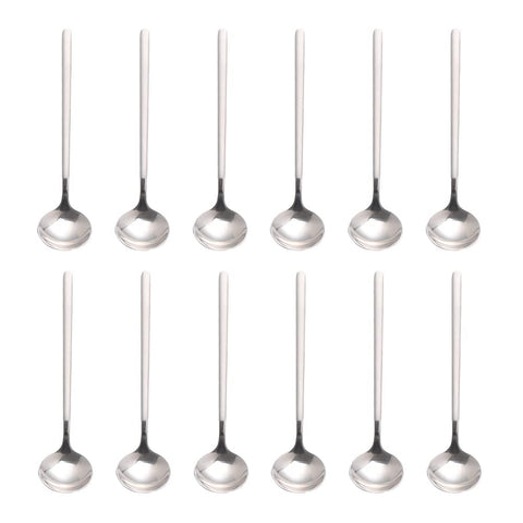Sweejar coffee spoons in stainless steel with frosted handles for durable daily stirring