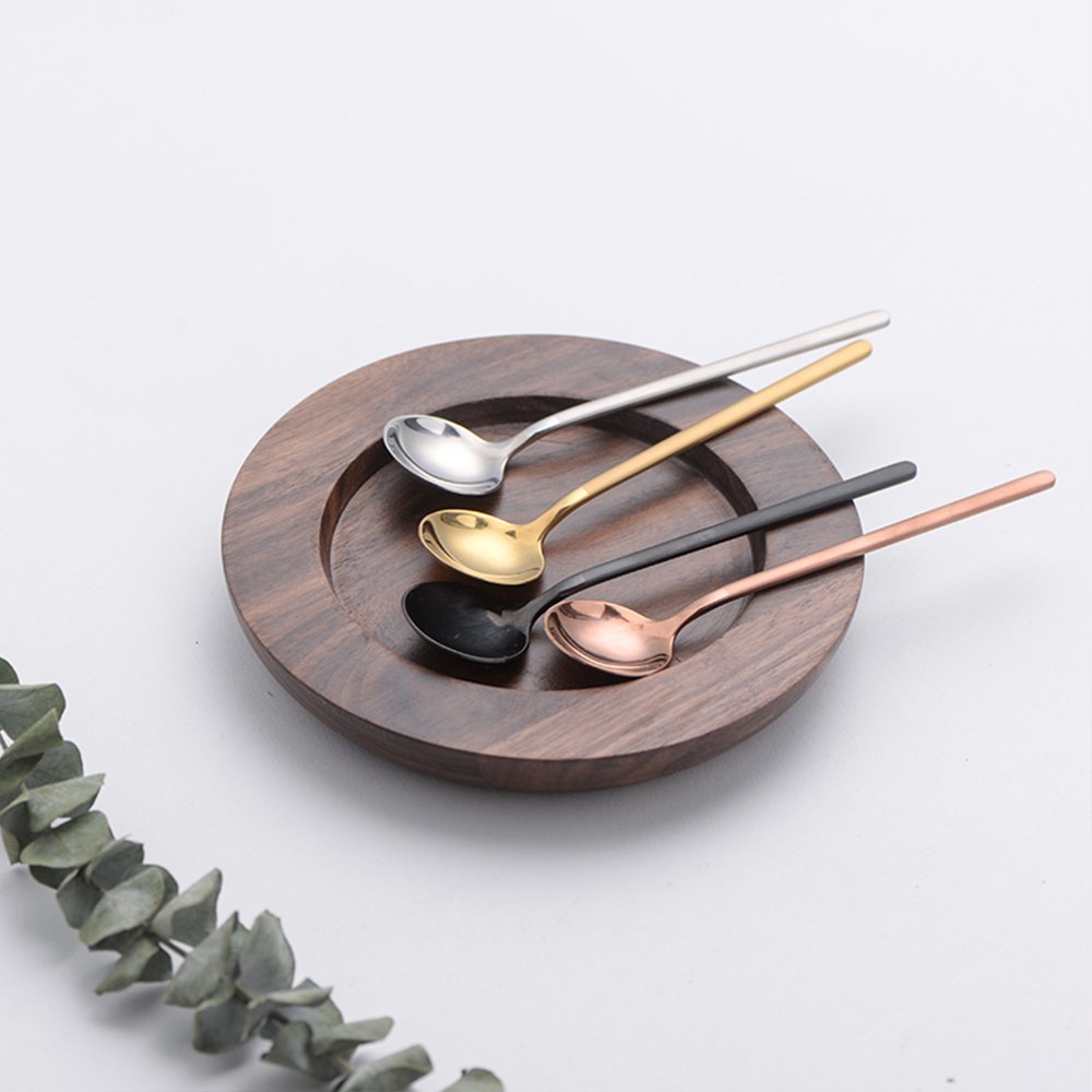 Sweejar dishwasher-safe spoons for home and cafe use with polished heads