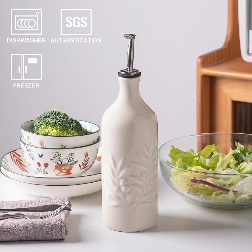Sweejar embossed olive leaf design adds elegance to oil storage