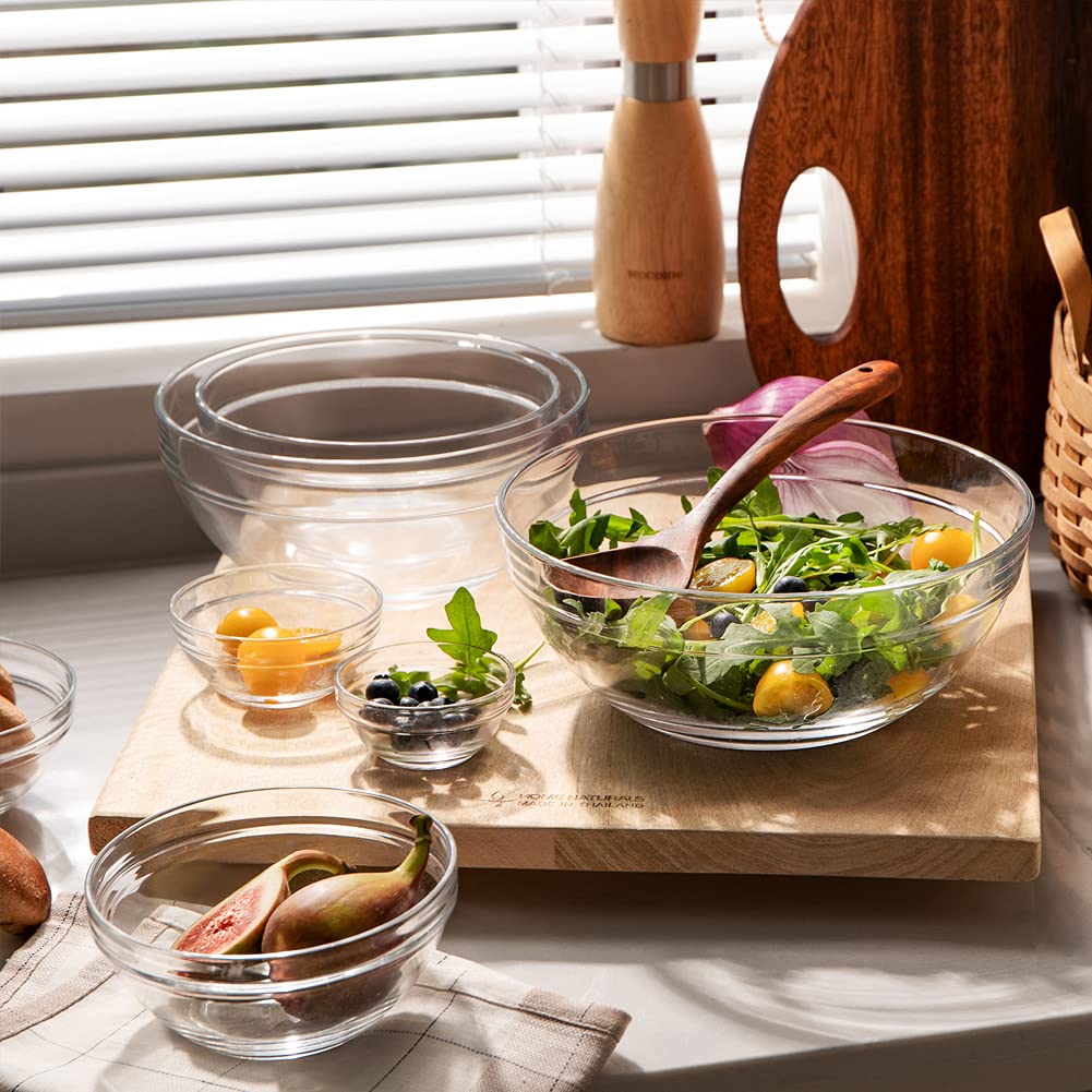 Sweejar bowls with flat bases provide stability for salad prep and mixing