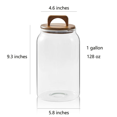 Sweejar glass canister shows clear contents for easy identification