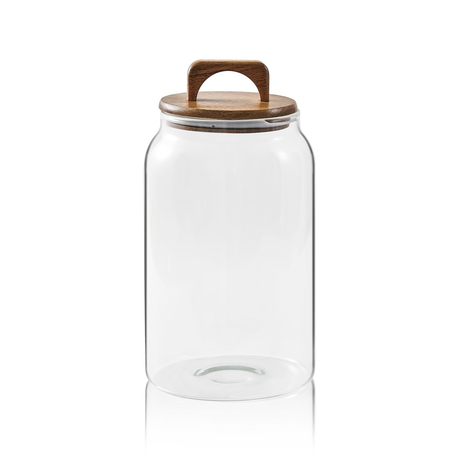 Sweejar large glass jar with wooden lid for pantry storage and freshness