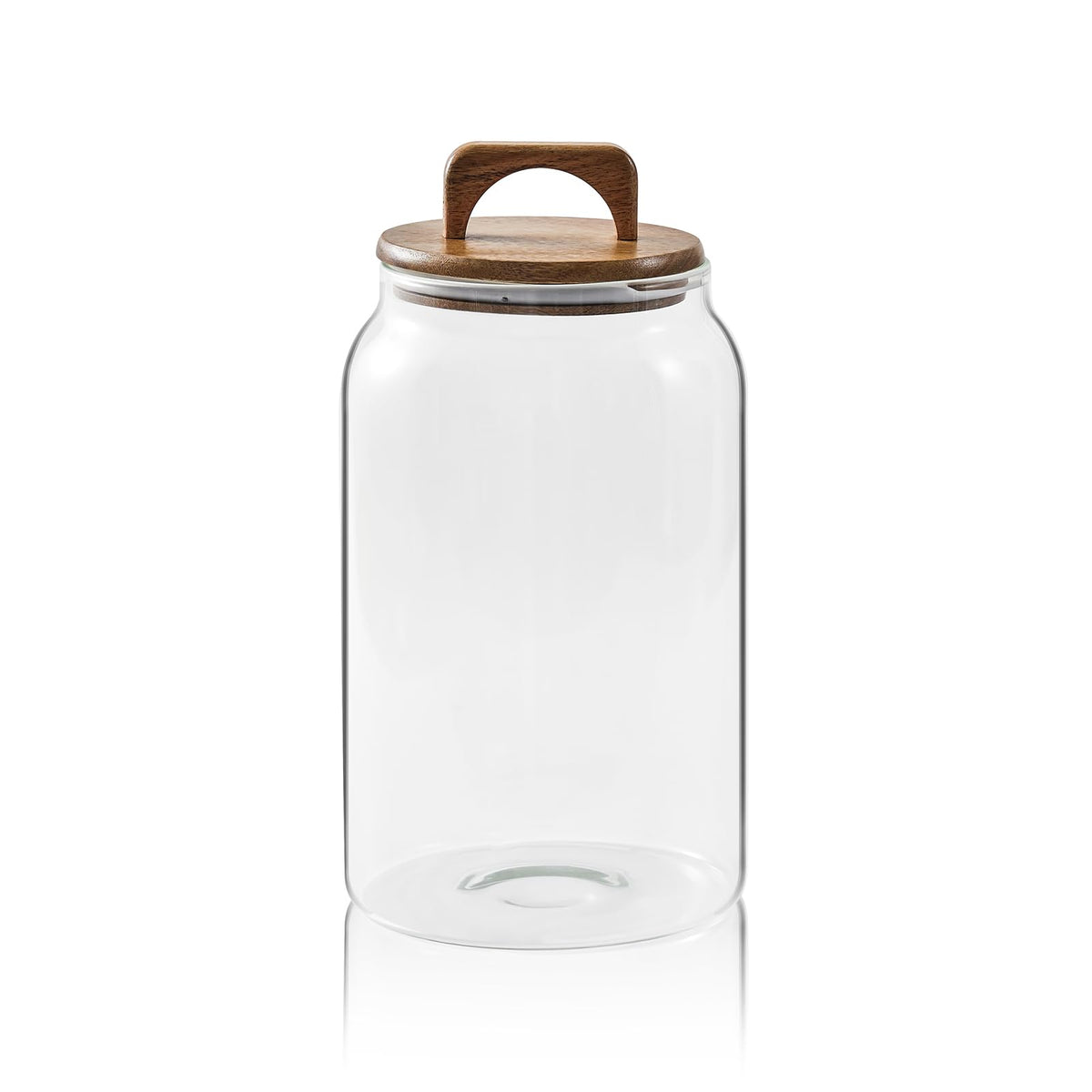 Sweejar large glass jar with wooden lid for pantry storage and freshness