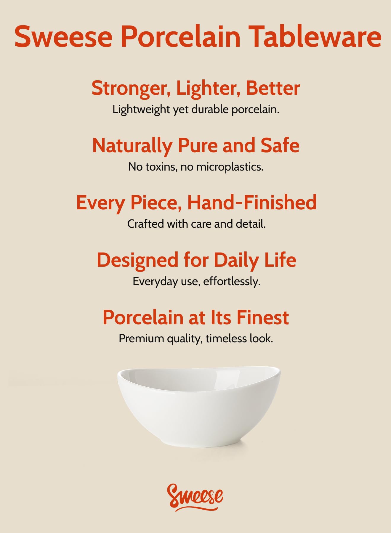 Sweese 10 oz bowls ideal for rice or soup servings.