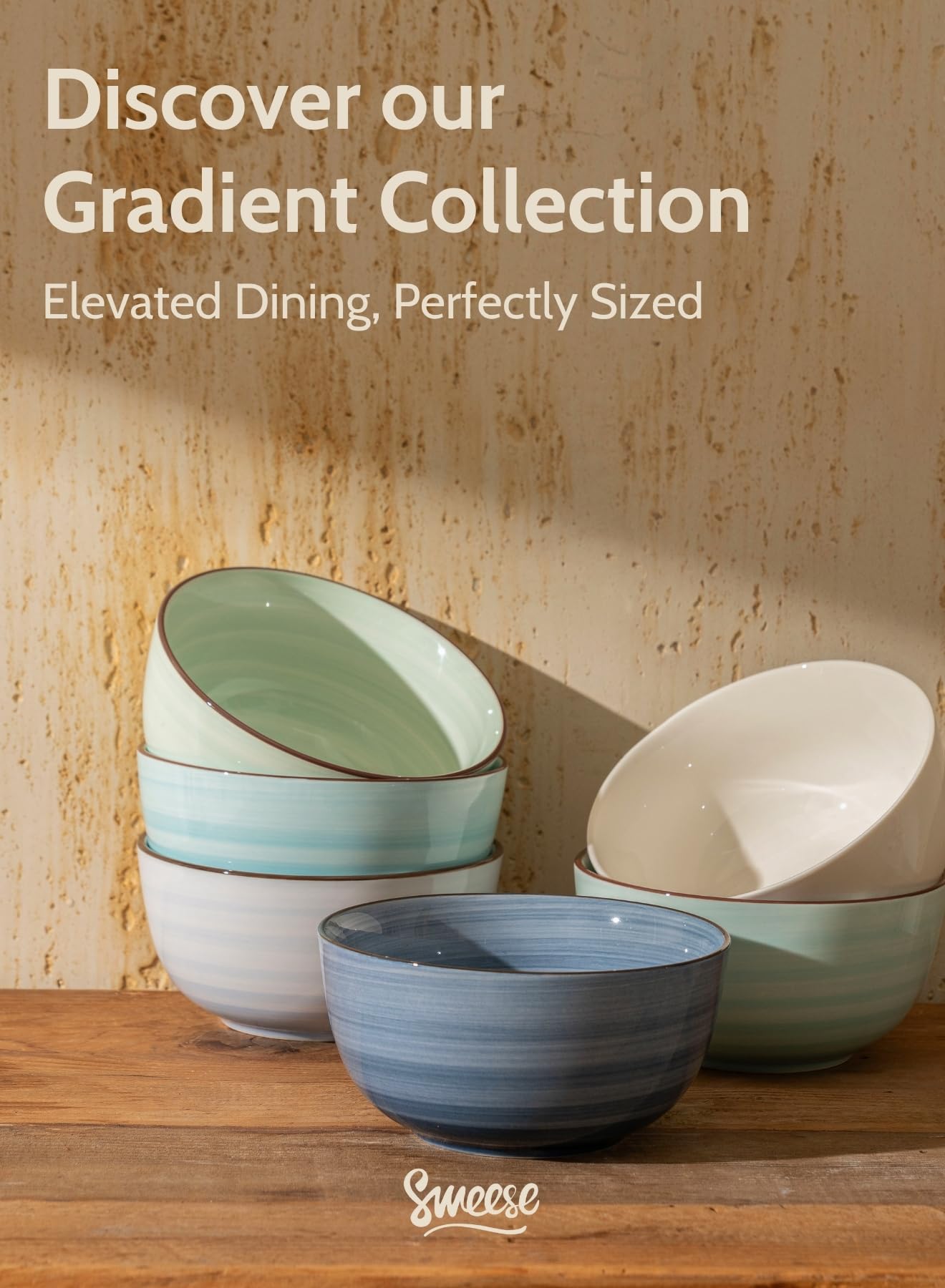 Sweese 20oz porcelain cereal bowls gift-packaging ready for a thoughtful gift.