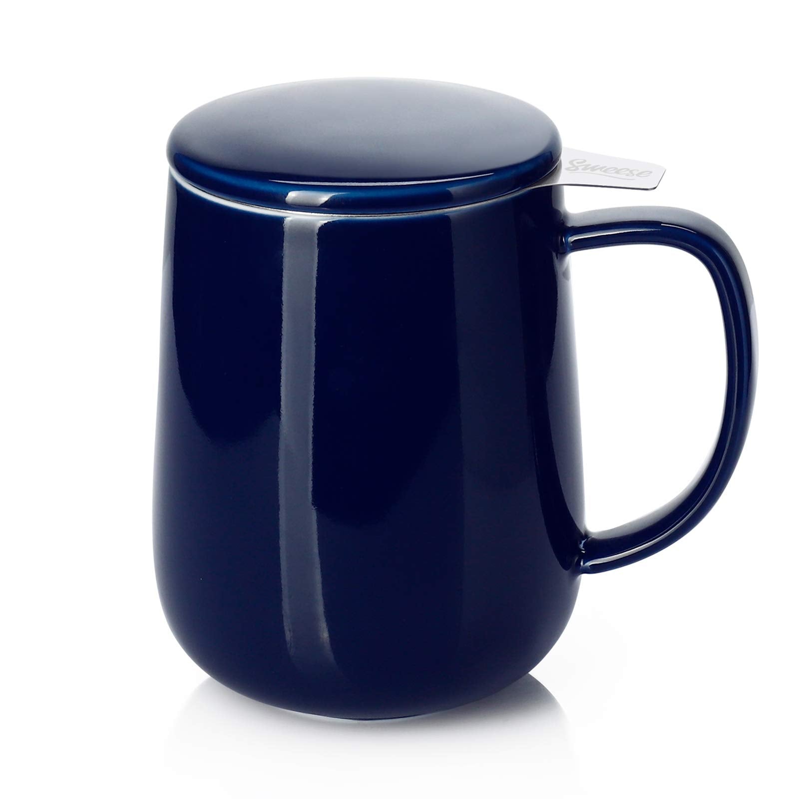 Sweese 20oz porcelain teacup with infuser and lid for loose tea at home