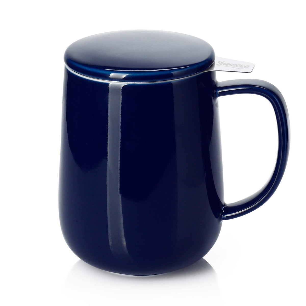 Sweese 20oz porcelain teacup with infuser and lid for loose tea at home