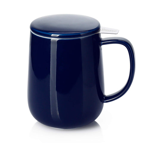 Sweese 20oz porcelain teacup with infuser and lid for loose tea at home