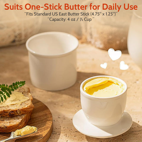 Sweese butter crock capacity visual suggests room for daily servings.