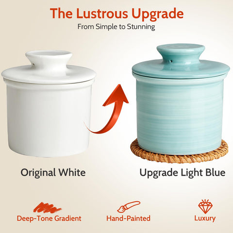 Sweese butter dish in beige colorway enhances kitchen décor