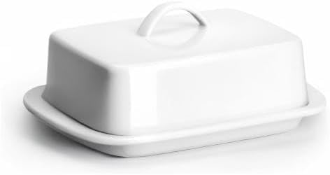 Sweese butter dish flat design saves shelf space.