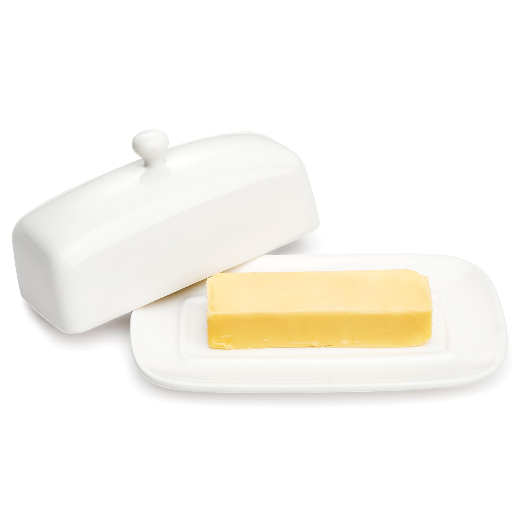 Sweese butter dish with lid on countertop highlights elegant minimal design.