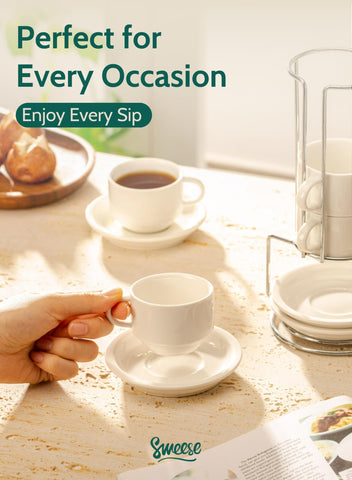 Sweese cups ready for dishwasher or microwave-friendly cleaning routine.