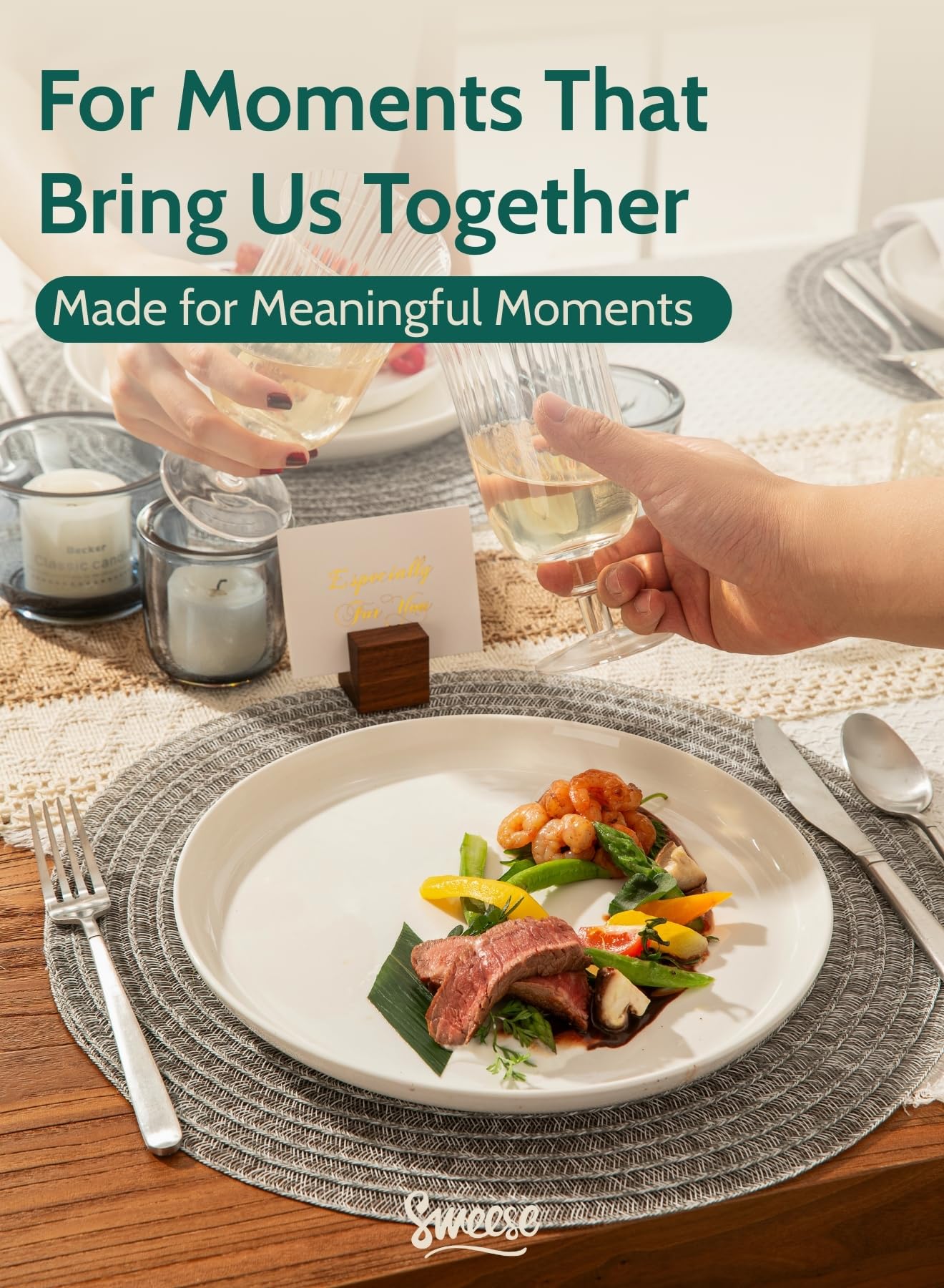 Sweese dishwasher-safe plate for fast, simple cleanup after family meals.