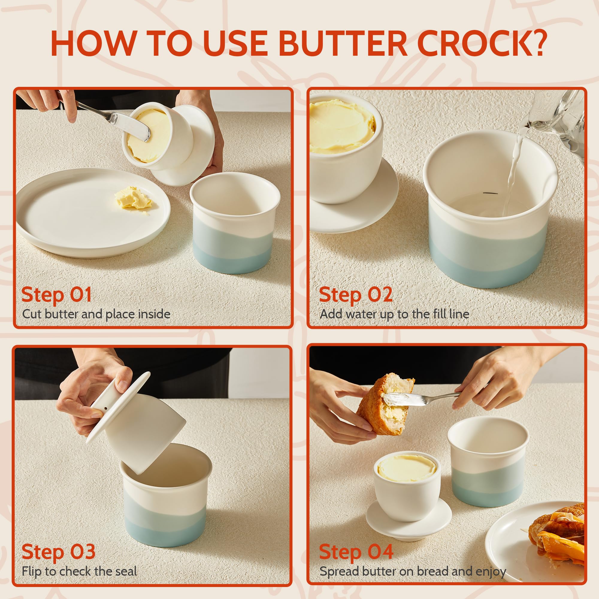 Sweese durable ceramic butter keeper designed for daily use and easy care.