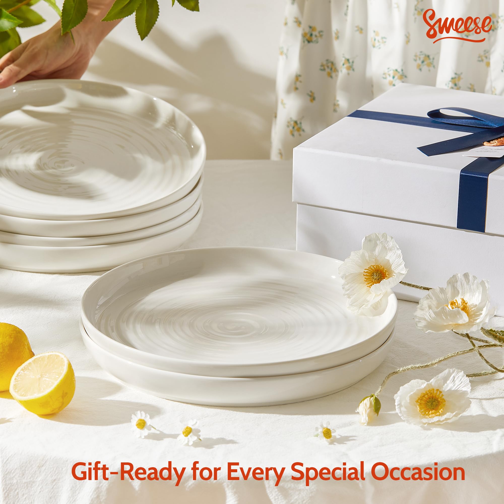 Scratch-resistant surface helps maintain a pristine white finish