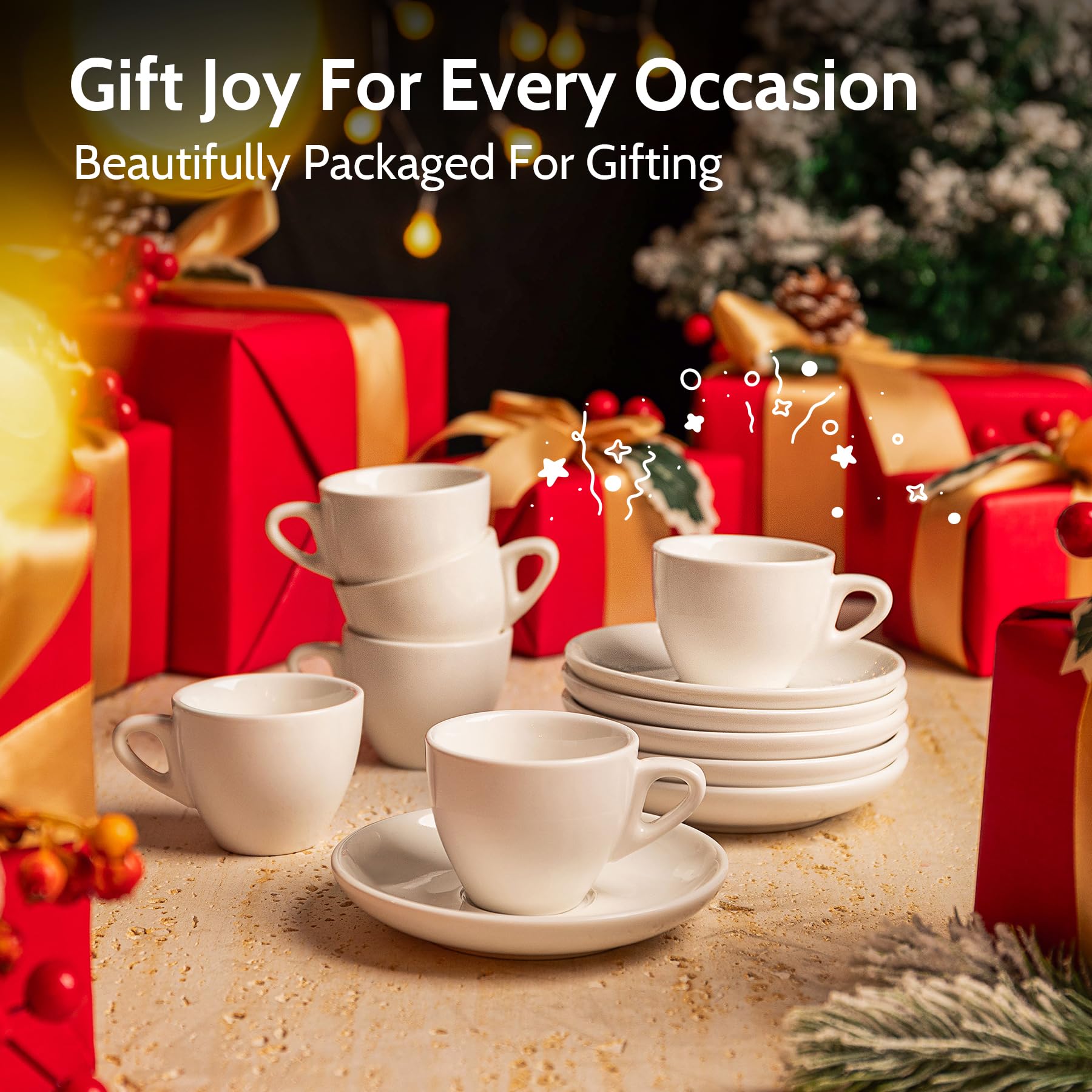 Sweese gift-ready white porcelain set, ready for gifting.