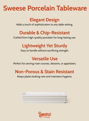 Sweese gift-ready porcelain platter comes in a protective box for gifting