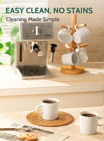 Sweese espresso cups with heat-retaining walls keeping your shot warm longer.