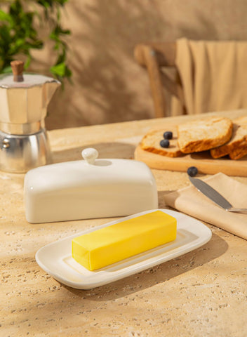 Sweese large-capacity butter holder fits a full stick neatly.
