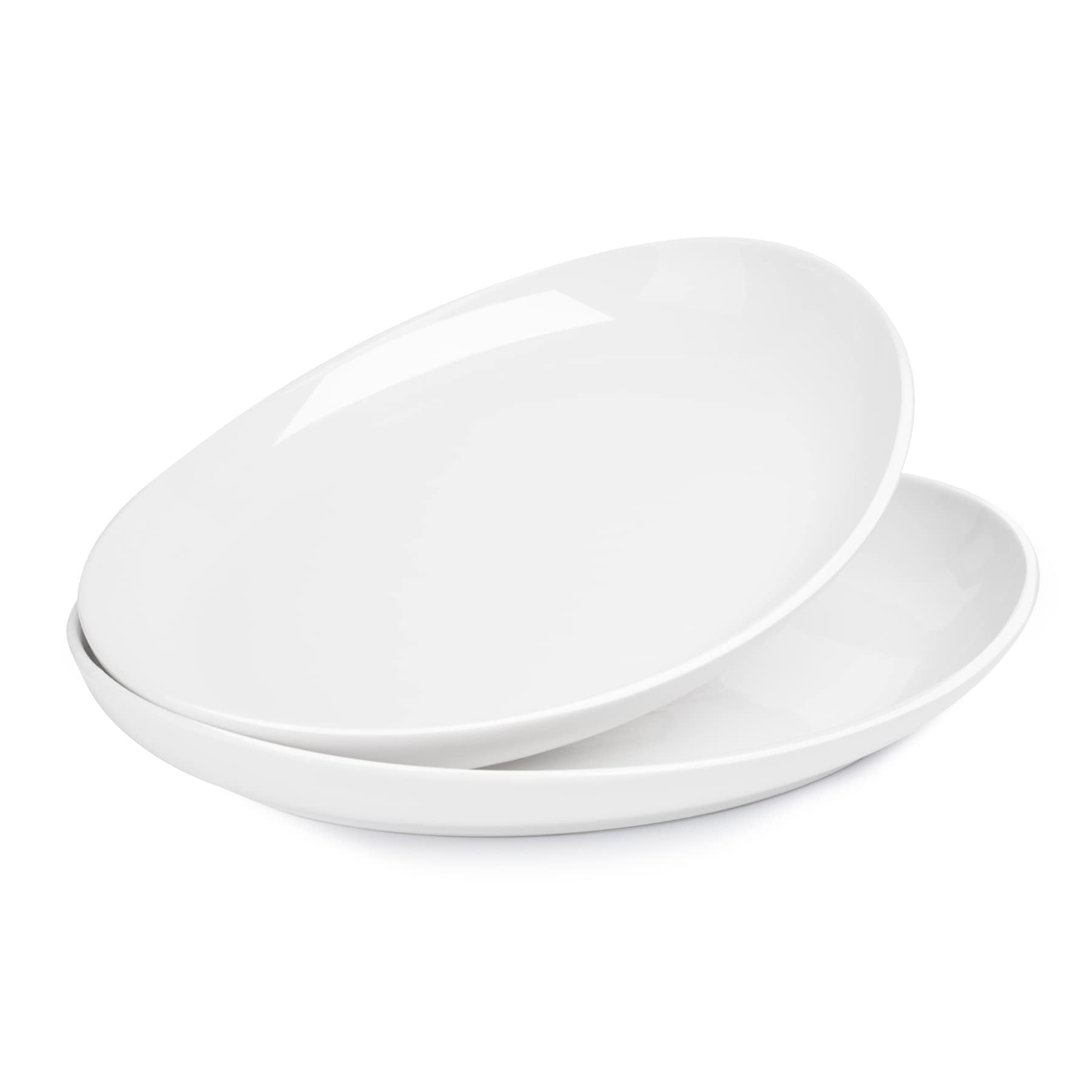 Sweese oval serving platter 14.5-inch front view showing durable porcelain for entertaining
