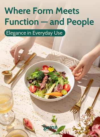 7.6-inch diameter Sweese bowl is perfect for pasta, salads, and sides.