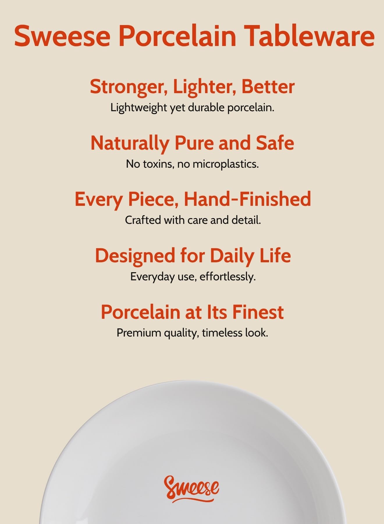 Elegant white finish complements any table setting with timeless style.